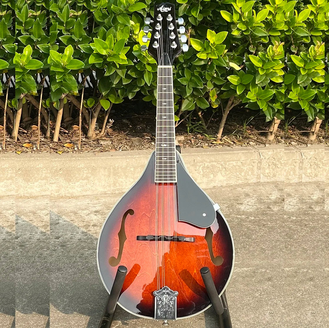 Custom Aiersi Brand Sunset Acoustic Mandolin Gloss  F Hole Bluegrass Vintage String Musical  Instrument Custom logo Cheap Price