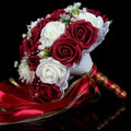 Ychon Wedding Bouquets Pearl PE Roses Bridal Bridesmaid Wedding Hand Holding Bouquet Artificial Flowers Toss Bouquet