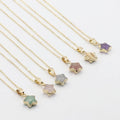 New Design Natural Druzy Stone Pendant Gold Chain Star Healing Crystal Pendant Necklace for WomenJewelry