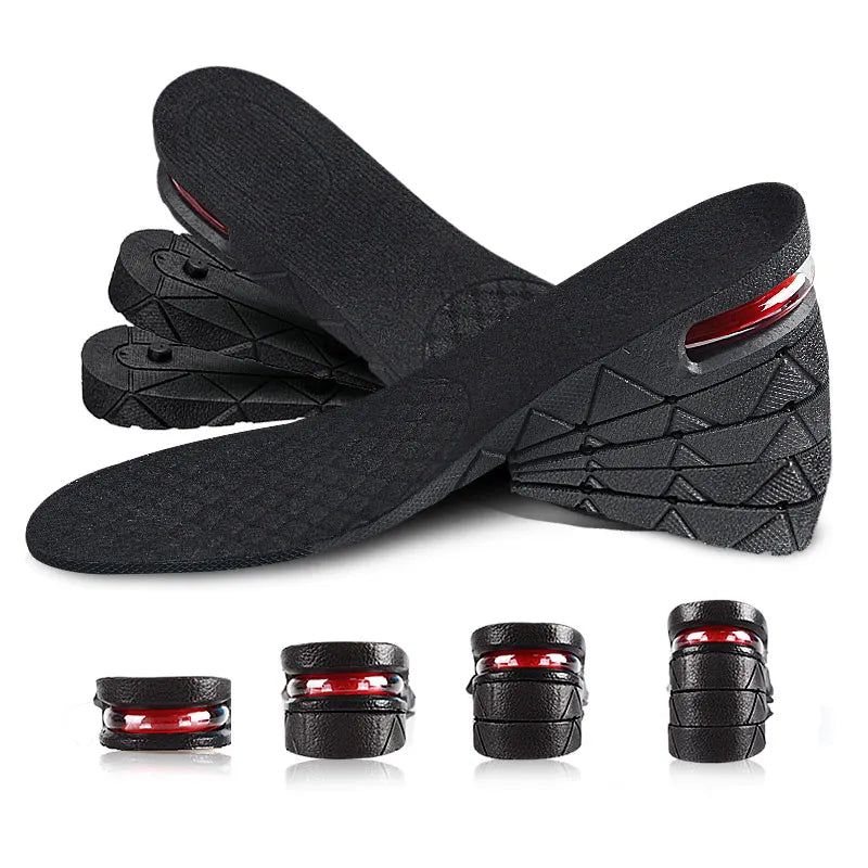 Lift 4 Layer Adjustable Height Increase Shoe Insole  With Air Cushion Elevator Insole Full Length Height Hight Increase Insoles