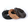 Wholesale  Meters Round Genuine Leather Cord Braided Rope Thong String Components for DIY Jewelry Making