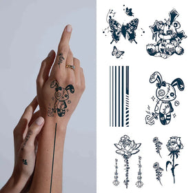 2025 New Design Wholesale&Custom Waterproof Sweatproof Juice Ink Tattoo Sticker Lasting 2 Weeks Semi Permanent Tattoo