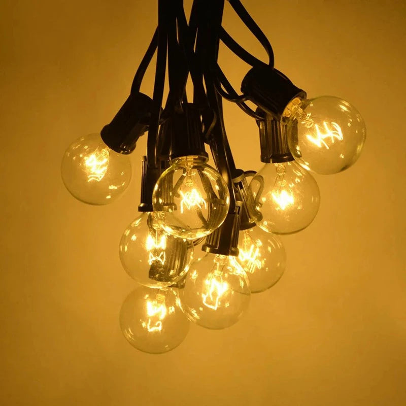 JAIYI Factory Direct Sales G40 Warm Color Light Waterproof Drop String for Christmas Mood Lights