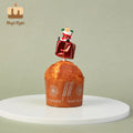 Wholesale Magic Lights Plastic Customizable Size Cake Decorative Christmas Santa Claus Head Topper Craft Picks