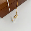 Simple Luxury Europe 925 Sterling Silver Natural Freshwater Pearl Pendant Necklace for Women Girls