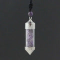 DIY Newest Accessories Natural Crystal Amethyst Gravel Bullet-shaped Wishing Bottle Spirit Pendulum Drifting Bottle Pendant