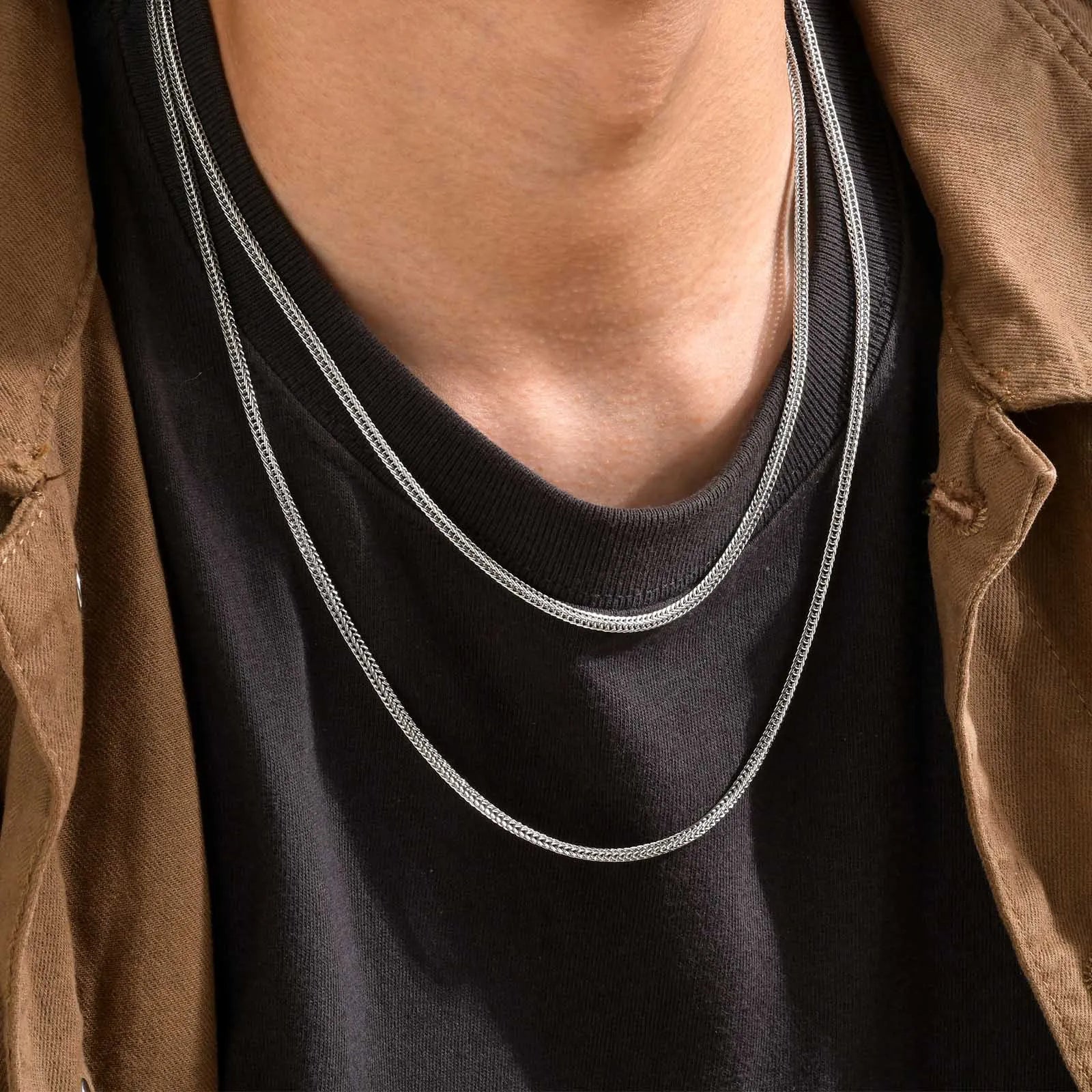 New Trends Stainless Steel Heart Link Chain Waterproof 18K Gold Plated Hip Hop Fashion Multilayer Necklace Women's Anniversary