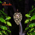 Customized Outdoor Waterproof Metal Hanging Solar Garden Light Iron Made Decorative Hanging Solar Lantern Decoration Lamp Garden