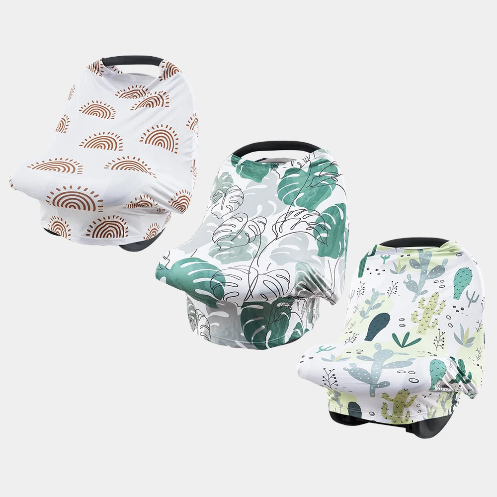 Kangobaby Lightweight Infant Car Seat Cover Breathable milkfiber Baby Carrier Canopy for Boys Girls for Baby Nursing