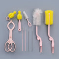 Ten-Piece Sustainable Water Bottle and Glass Cleaning Brush Set with Straw Brush