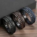 Cheap Zinc Alloy Magnet Clasp Multi Layer Leather Bracelet