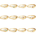 Fine Silver 925 Rings New Symbol 12 Birth Months Astrology Horoscope Gold Plated Zodiac Sign Jewelry Ring