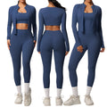 TongJoes Sportwear Women's Eight-Piece Training Yoga Suit Double-Sided Brushed Tight Breathable Sports Running Plus Size Solid MegaBDM