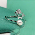 Wholesale Simple Design Jewelry Silver Open Adjustable Sheep Rings for Women