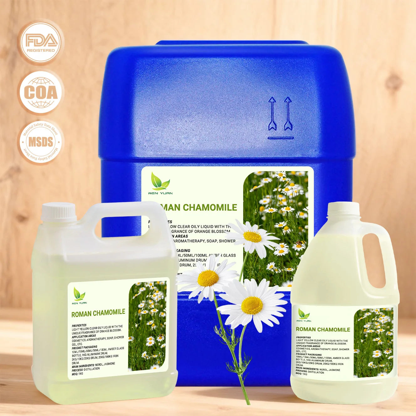 Wholesale Roman Chamomile Essential Oil Anthemis Nobilis Gentle for Baby Care Luxury Skincare MSDS COA Verified Factory Supply