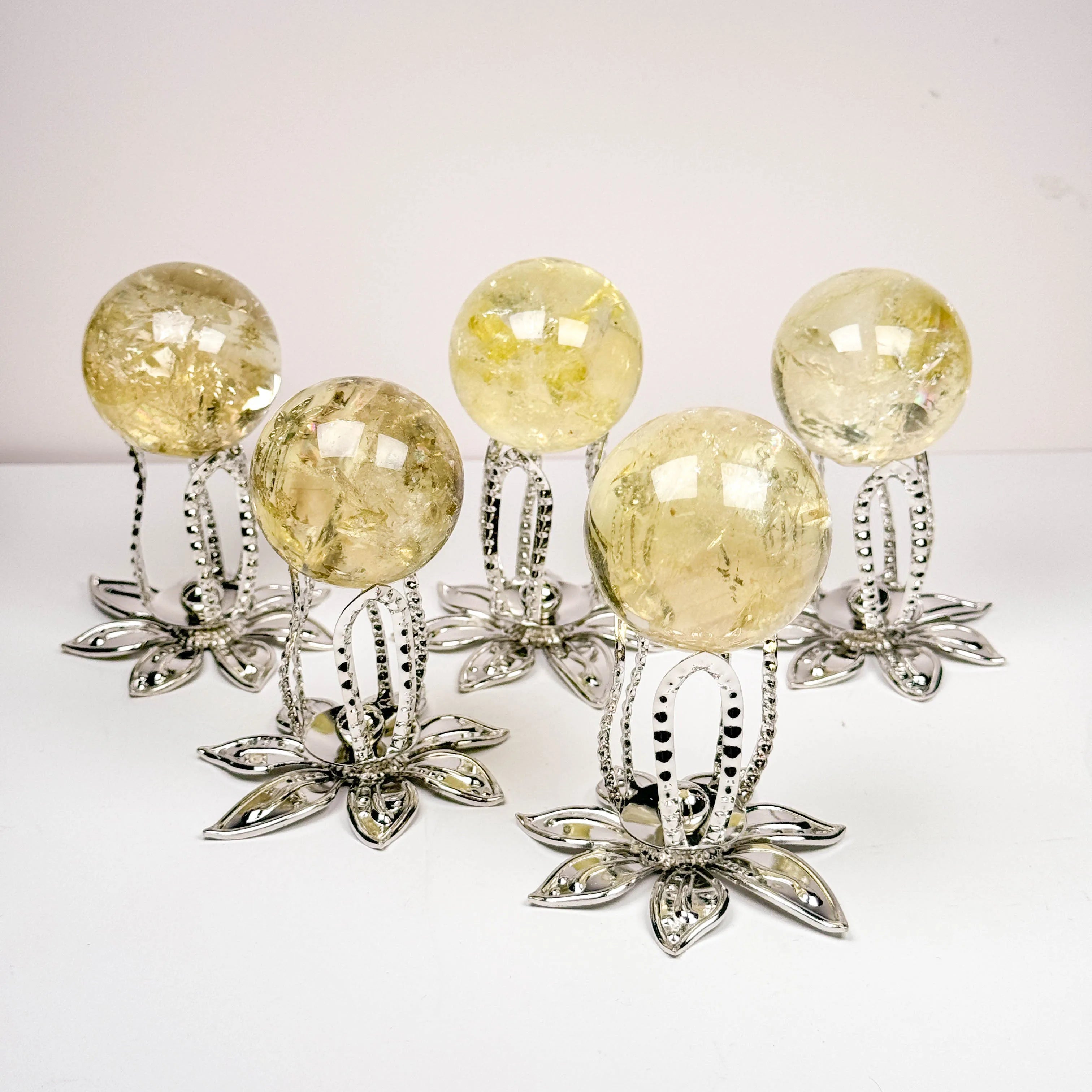 Hot Selling Premium Citrine Crystal Spheres Mini Citrine Balls for Energy Balance and Meditation