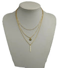 Multilayer Sequin Metal Strip Pendants & Necklaces for Women Gold Silver Color Clavicle Short Necklace Simple Design