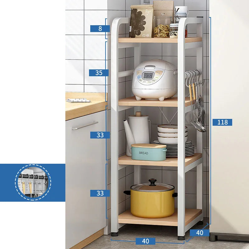 Metal & Steel Spice Rack Shelf for Kitchen Countertop Microwave & Oven Organizer for Seasoning Storage