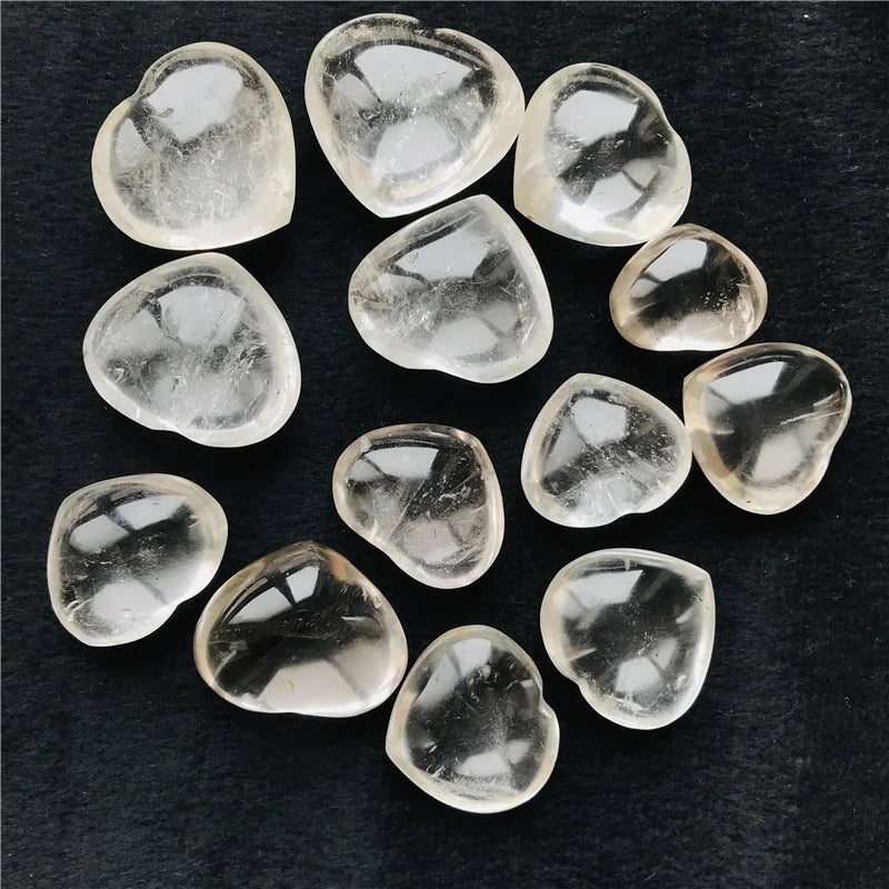 Wholesale Natural Polished clear Crystal Heart  Shape clear Crystal Quartz for Home Decoration