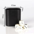 Magic Vosom Black Mini Oval Backgammon Dice Cup with Custom Logo Premium PU Leather Games Entertainment