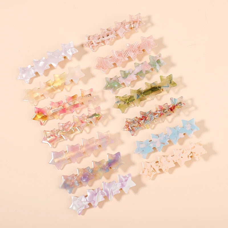 Mi Dairy Pearl Hair Clip Set European and American Style Acetate Hair Clip Combination Stars Hair Accessories Handmade  Hairpins