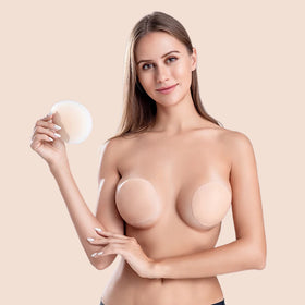Custom Adhesive Nipple Pasties Reusable Invisible Silicone Nipple Cover With Blister Packing Box
