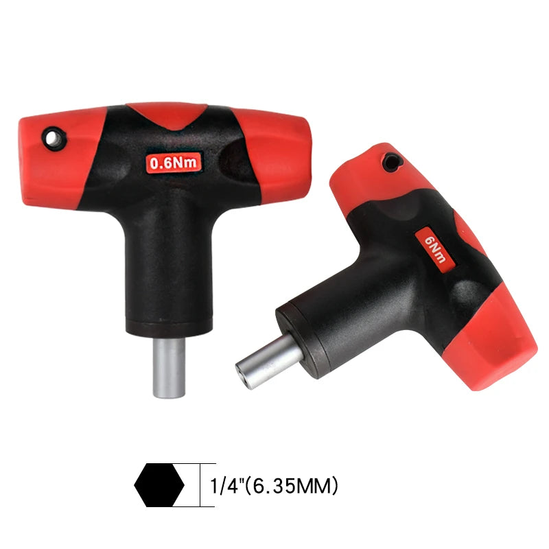 WISRETEC Newest Mechanical T-handle 1/4 Torque Tool 0.6nm --6Nm Bike Maintenance High Quality Torque Wrench Tool