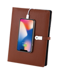 Most Popular Innovative Electronic Product Ideas A5 PU Leather Loose Leaf Paper Notebook with Power Bank USB Flash for Christmas