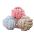 Super Soft Knot Ball Cushion Pillow Three Strands of Rope Tied Woven Plush Knot Ball Pillow Adorable Plush Knot Pillow Ball