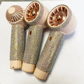 Diamond USB Mini Fan air Conditioning Blower Eyelash Extensions Portable Mini air Conditioning Blower Handheld Eyelash Fan Dryer