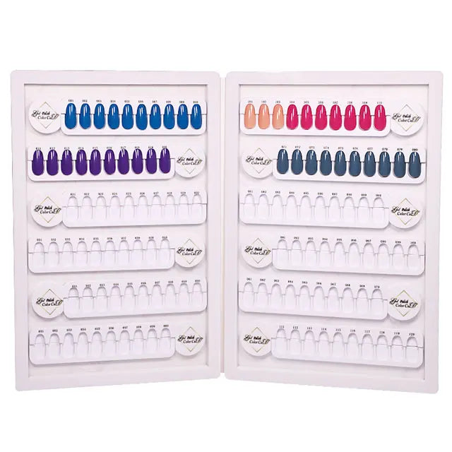 Nail Paint Card Display Panel Acrylic Removable 120 Color Nail Enhancement Display Album