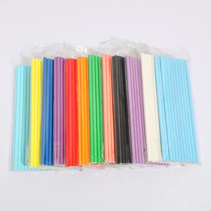 19.7cm Disposable Bubble Tea Thick Rainbow Drinking Paper Straws for Bar Birthday Wedding Party Supplies
