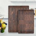American Teak Round Reusable Cutting Board for Home Kitchen with Juice Groove and Single Piece Packaging Butcher Block