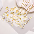 Instyle Bijouterie Women's 18K Gold Plated Stainless Steel Initial Necklace with 26 Letters Dainty Pendant Gift for Women