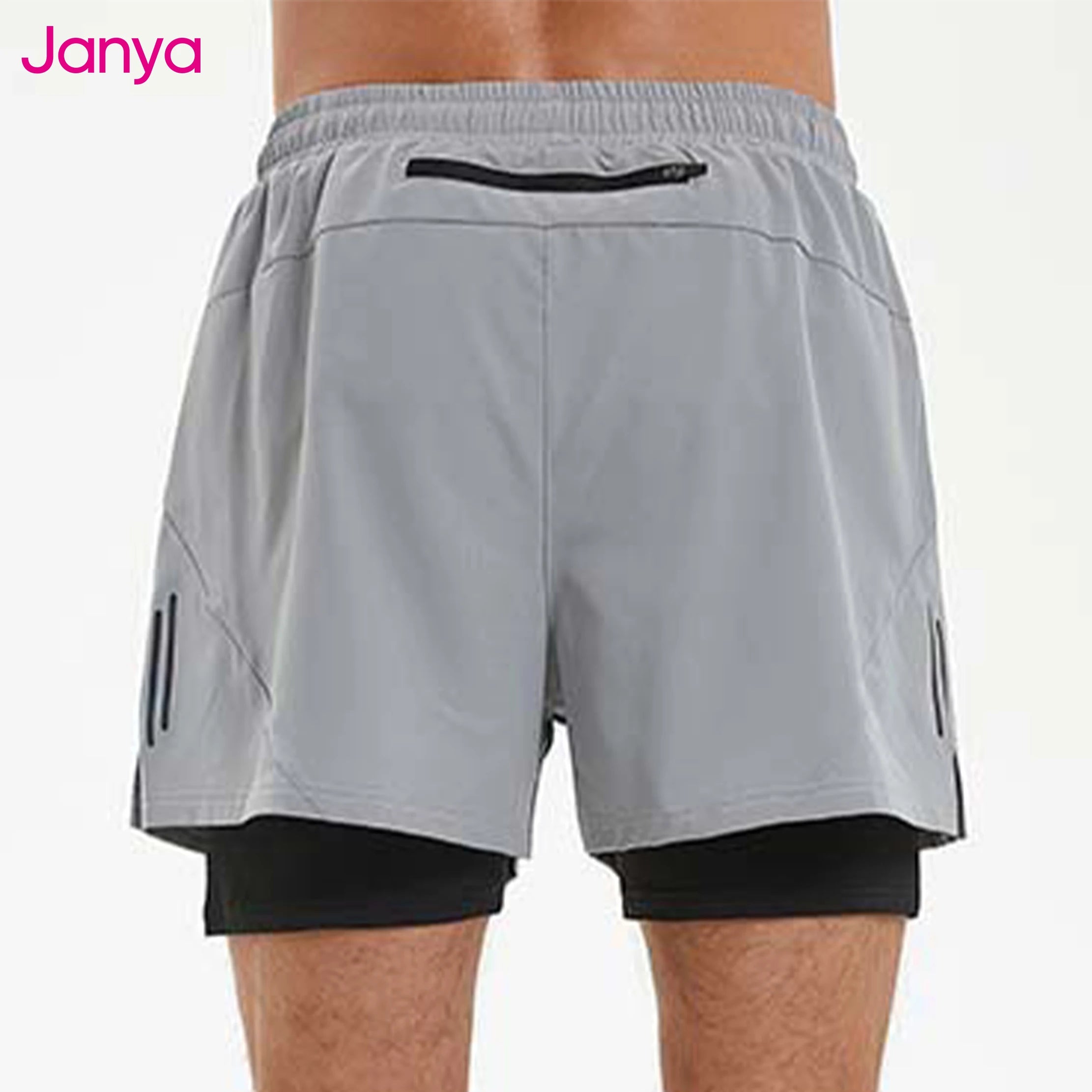 Janya Quick Dry Fitness Sports Training Running Shorts Drawstring Summer Beach Wear Men's Workout Athletic Exercise Clothes