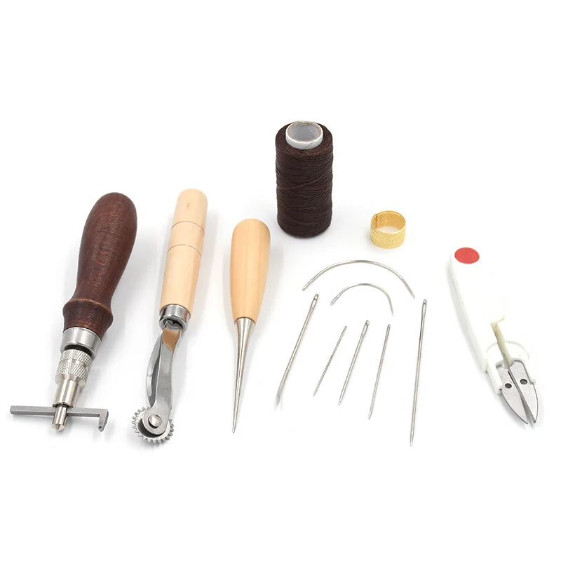 Handmade Rivets Tools Hand Stitched Accessories Mold Sewing Kit Scissors/Needles/Threads/Awls/Thread Hooks