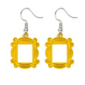 Friends TV Show Earrings Peephole Frame Yellow Earring Party Trendy Jewelry Best Friend Gift Earring Women Accessories