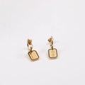 PVD 18K Gold Plated Joolim Non Tarnish Grass Patter Hoop Earrings Stainless Steel Jewelry for Women
