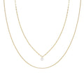 JOOLIM Ready to Ship High End 18k Gold Plated Stainless Steel Double-layer Dainty Zirconia Necklace for Woman