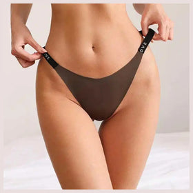 U326 Custom Logo Low Waist Mulheres Fotos T-back Thongs Seamless Panties Brazilian Women