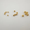 Jewelry Striated Beads Crimps Brass 18K Gold Plated Hollow Separate Bead Bracelet Accessories Connector