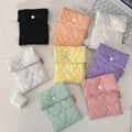 Envelope Storage Jewelry Bag Puffer Mini Snap Cosmetic Bag Quilted Makeup Bags Toiletry Storage Purse Sanitary Napkin Organizer