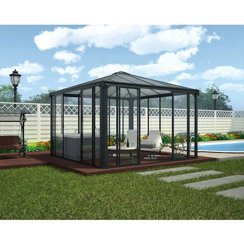 Factory Direct Supply Modern Conservatory Veranda Glass Structure Container House Manufacturer Outdoor Glass Room Sunroom Hotel