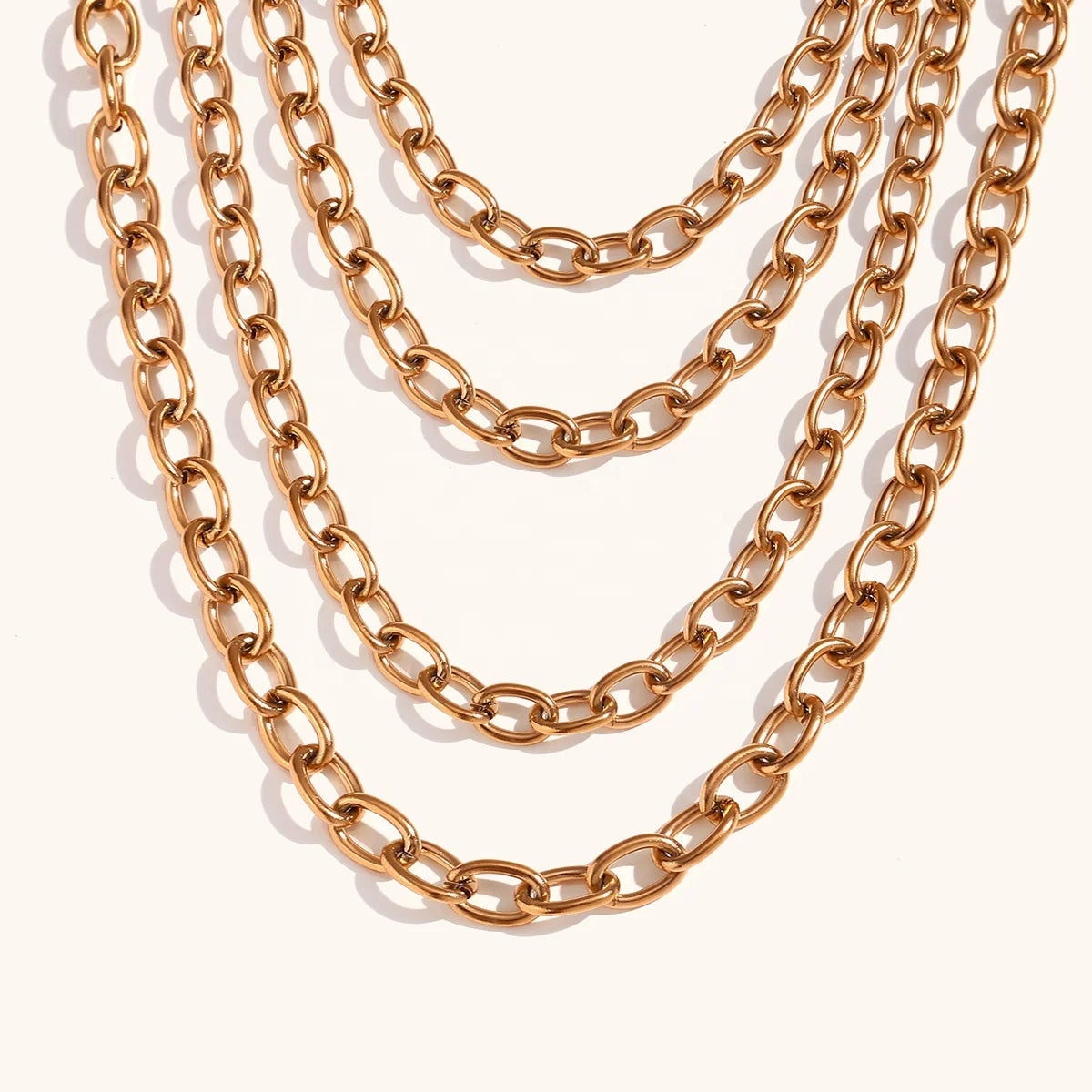 Dingran 18K PVD Gold Plated Non Tarnish Jewelry Cross Chain Jewelry Set Stainless Steel Necklace and Bracelet