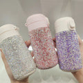 Custom Luxury Style Gift Bling Crystal Rhinestone Hot Water Bottles Stainless Steel Insulated Sports Water Bottle