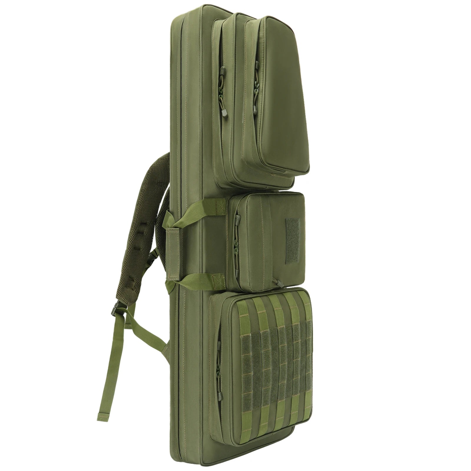 42" Tactical Gun Bag MOLLE Soft Padded Hunting Range Heavy Duty Waterproof Long Gun Backpack Discreet Firearm Transport Case