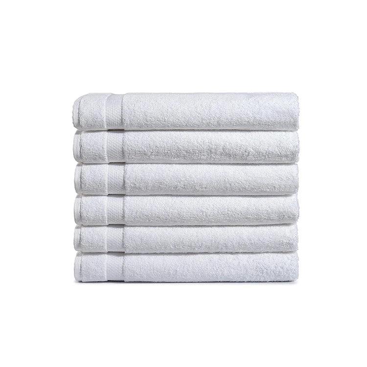 Barber Shop Fine Fiber Absorbent White Turkish Spa Cotton Towel for 5 Star Hotel Pool Beach Customized Text