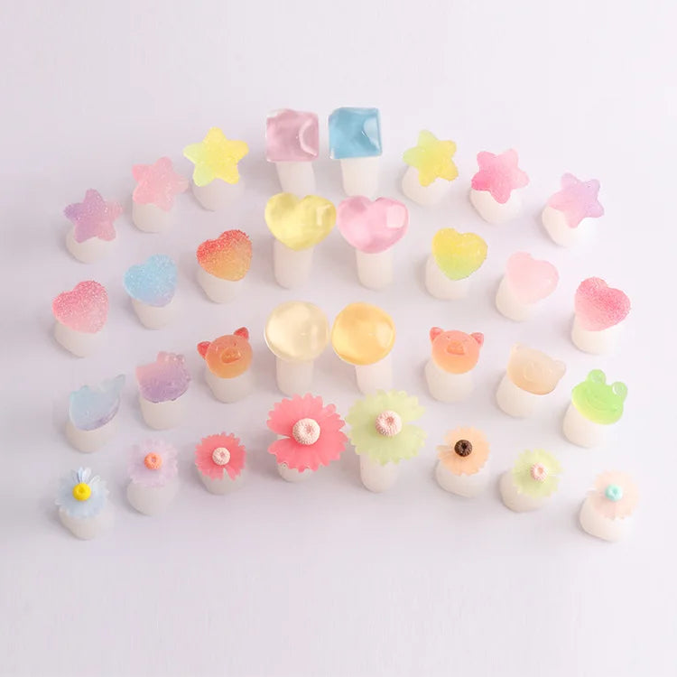 8pcs Set High-end Reusable Washable Finger Separation Tool Flower Animal Grape Soft Silicone Gel Toe Separator