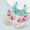 2022 Diamond Wing Drop Earrings Gold Plated Alloy with Fashion Color Popular Accessories in Europe and America