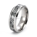 Steampunk Vintage 8mm Carbon Fiber Tungsten Carbide Wedding Band with Diamond Mechanical Wheel Design Engineers' Gift Ideas